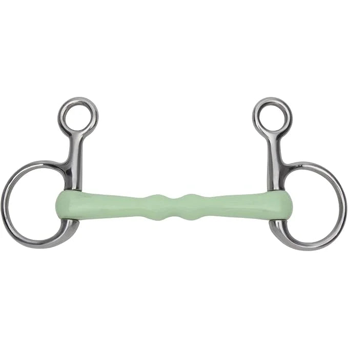 Shires Equikind Mullen Hanging Cheek Snaffle Horse Bit - Gentle Synthetic Mouthpiece - Multiple Sizes