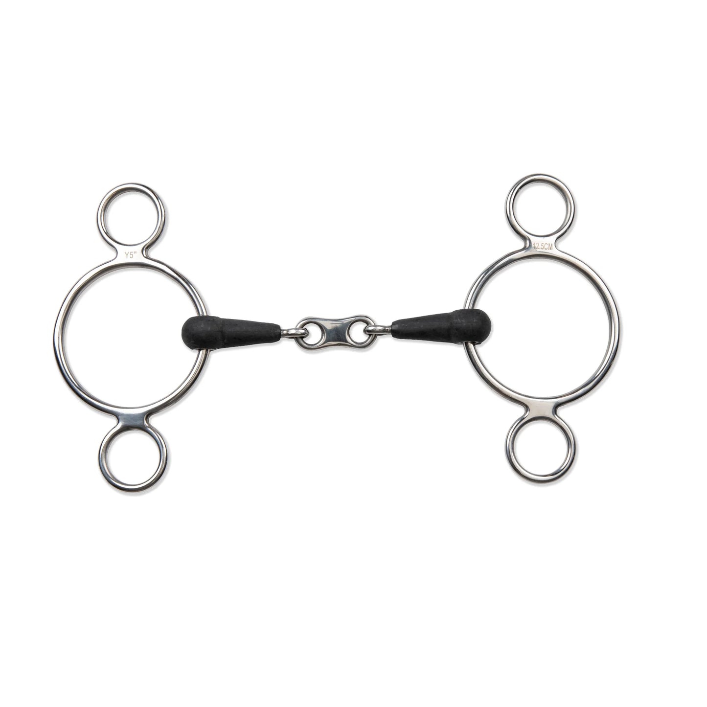 Shires Equikind+ Two Ring French Link Gag Horse Bit - Synthetic Mouthpiece - Multiple Sizes 800315.5