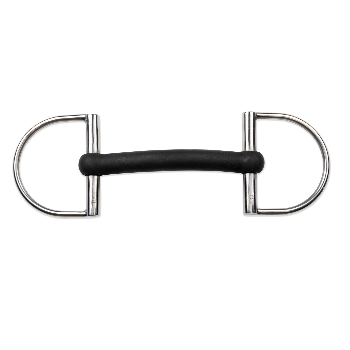 Shires Hunter Dee Bit with Rubber Mullen Mouth - Stainless Steel English Horse Bit