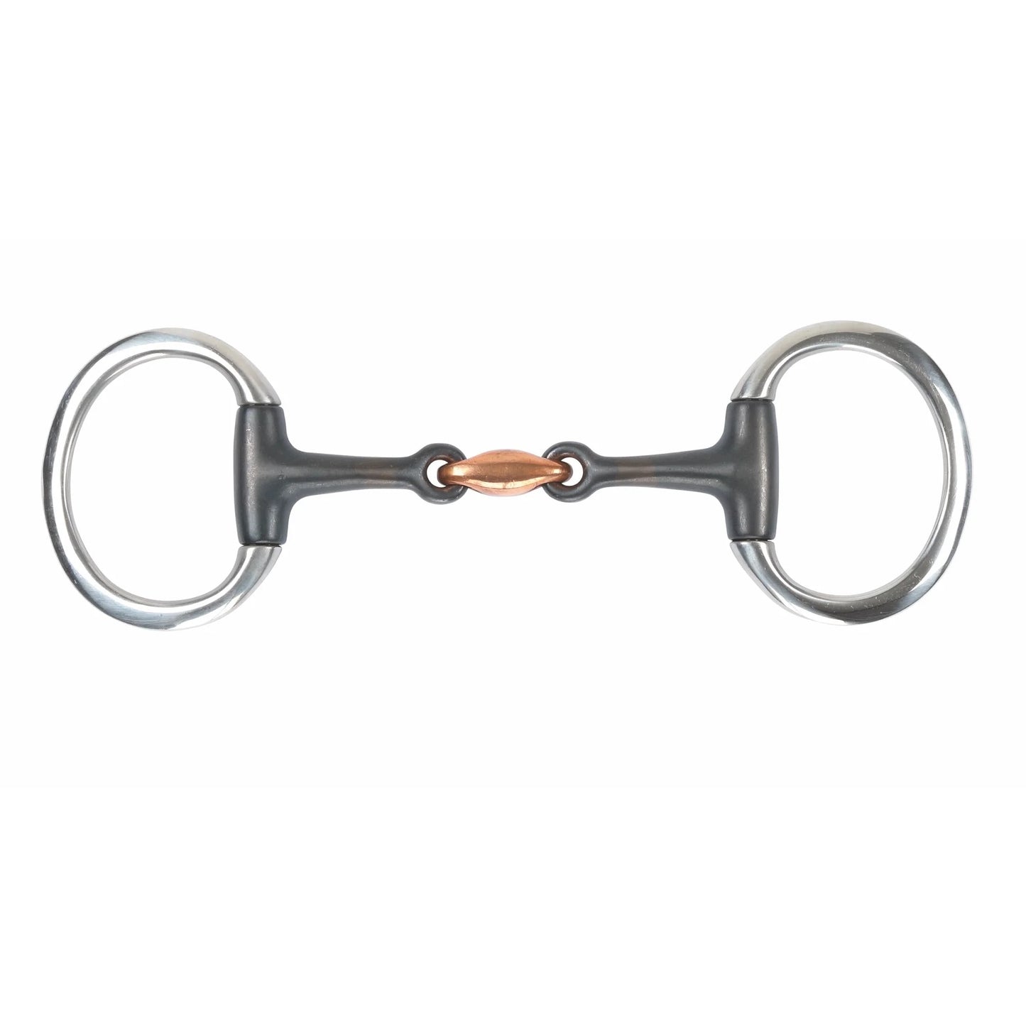 Shires Sweet Iron Lozenge Flat Ring Eggbutt Snaffle Bit - Sweet Iron Mouthpiece - Multiple Sizes