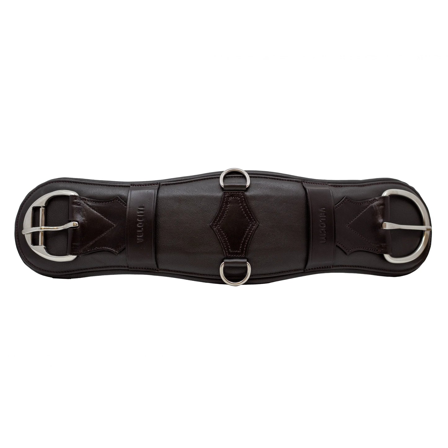 Shires Velociti Leather Western Cinch - Premium Quality Padded Leather Horse Girth