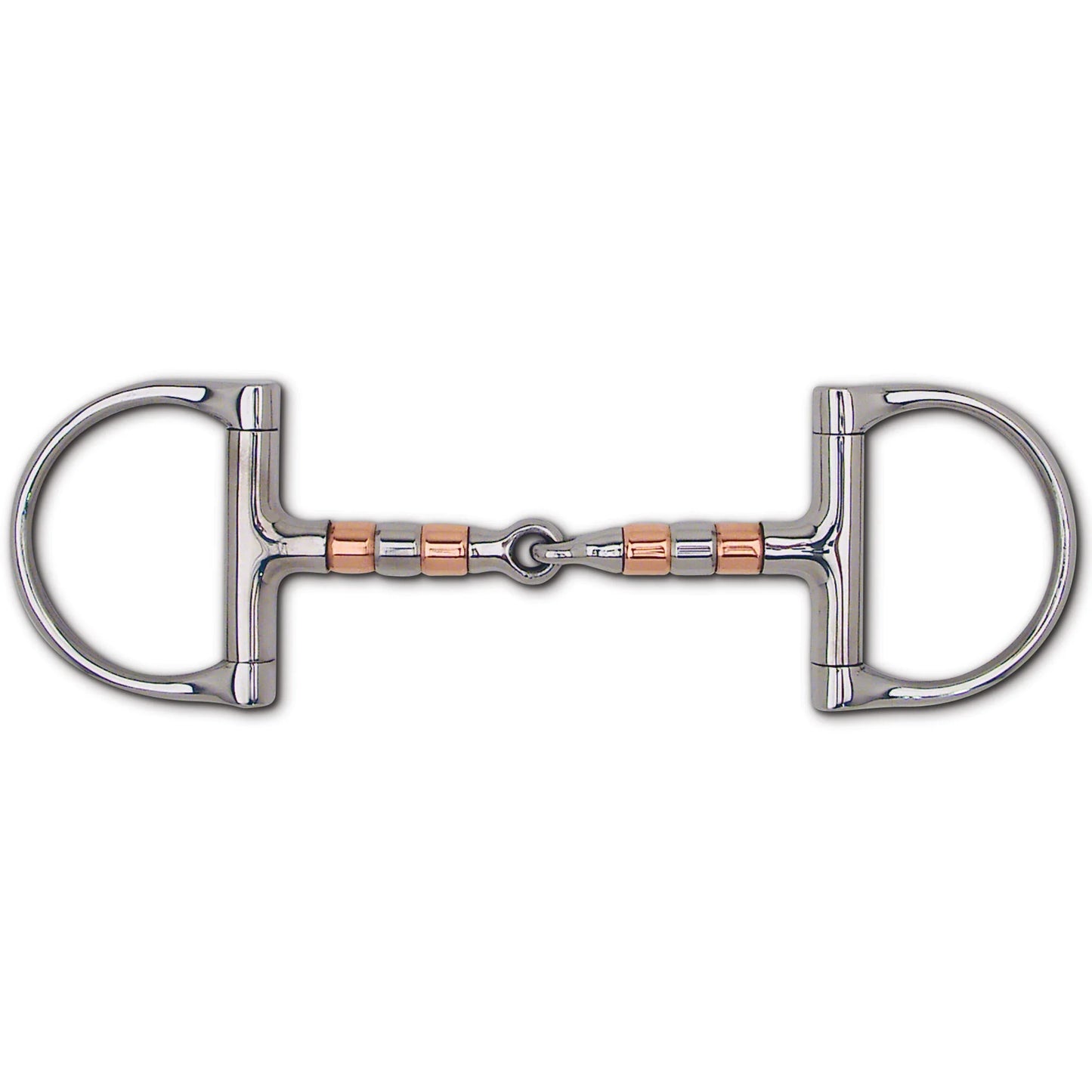 Toklat English 3-Inch Racing Dee Bit with Copper Roller Mouthpiece - Multiple Sizes