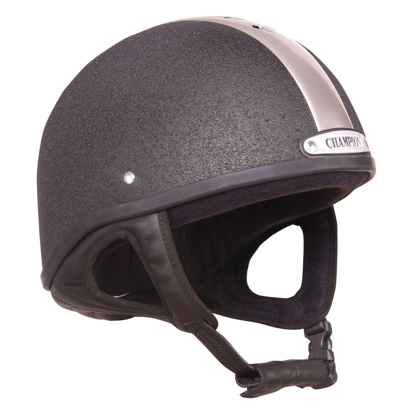 Toklat Ventair Deluxe Equestrian Riding Skull Cap - Black/Silver - Size 6 3/4