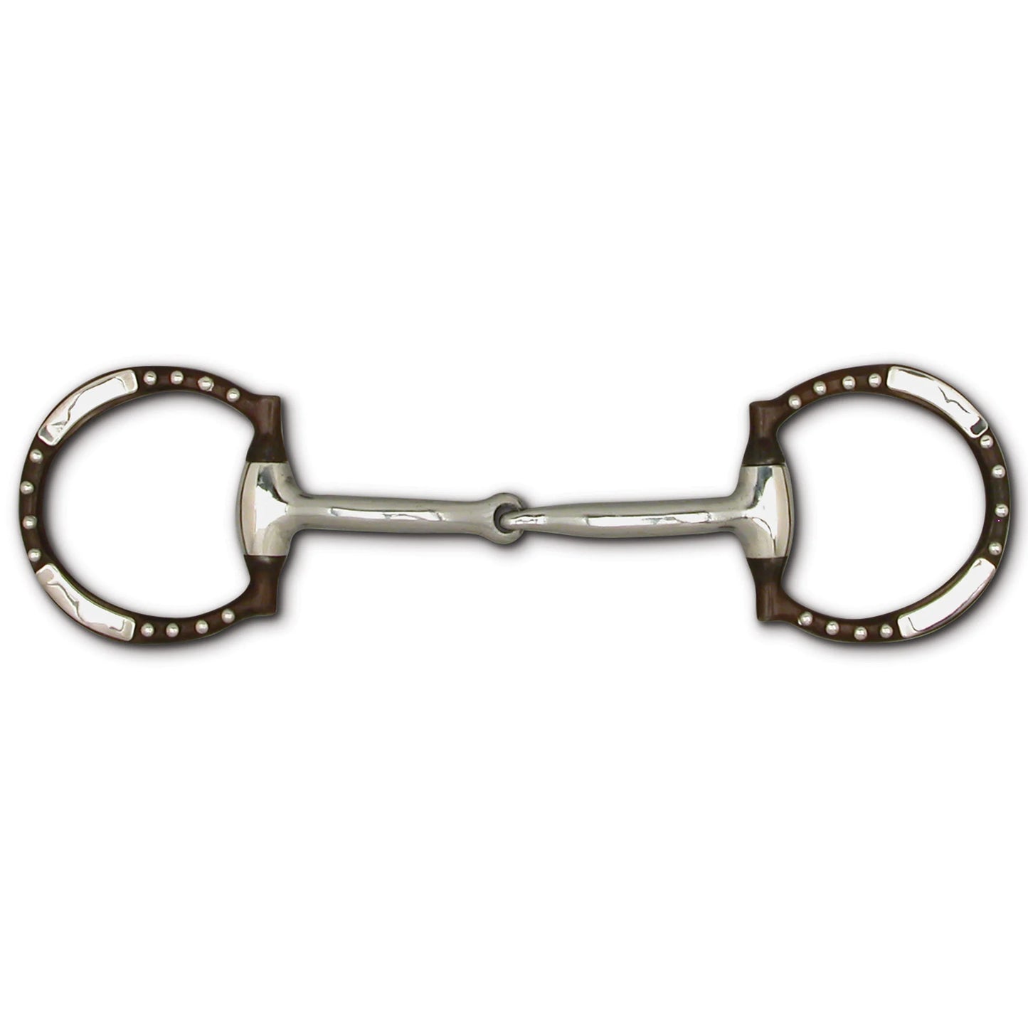Toklat Wes 3 1/8" Dee Ring Horse Bit - Black Steel with German Silver Inlay