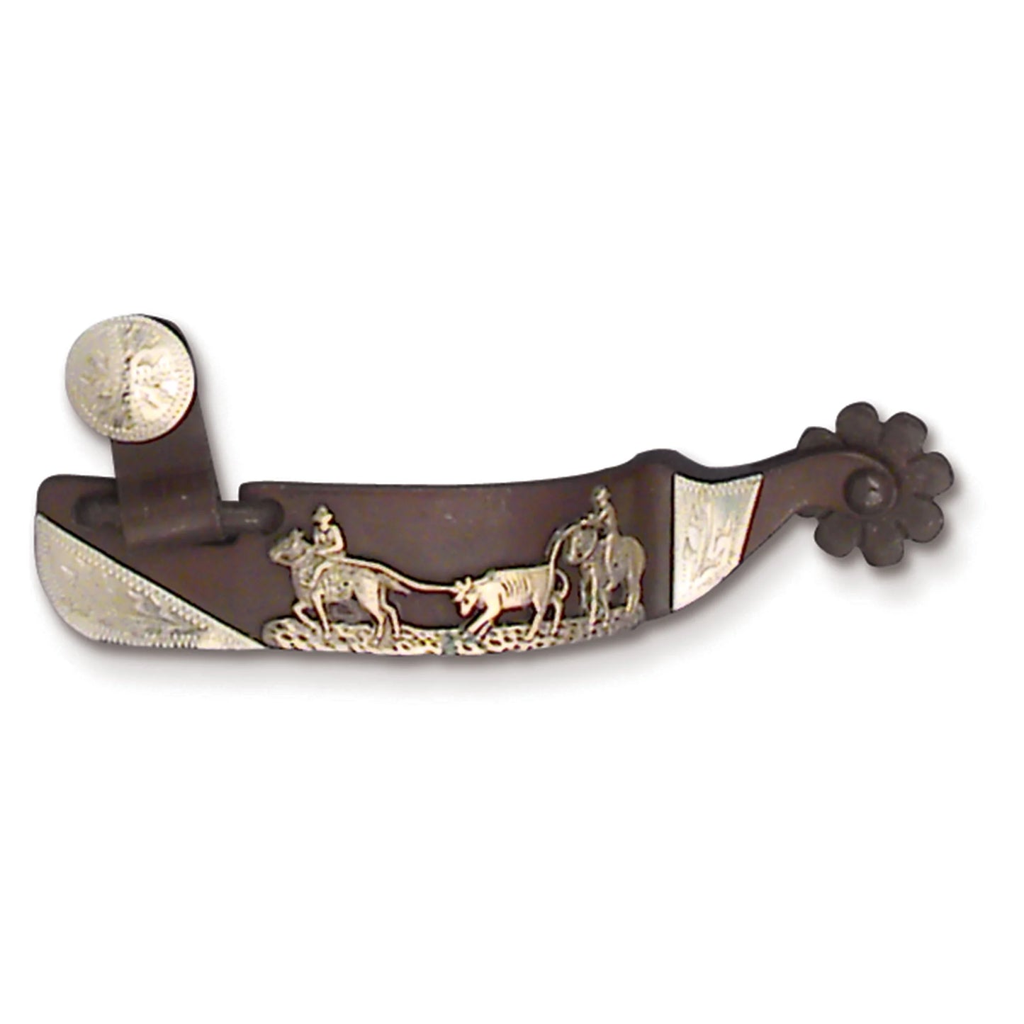 Toklat Wes Antique Men's Western Roping Spurs - 1" Band, 1 1/2" Shank