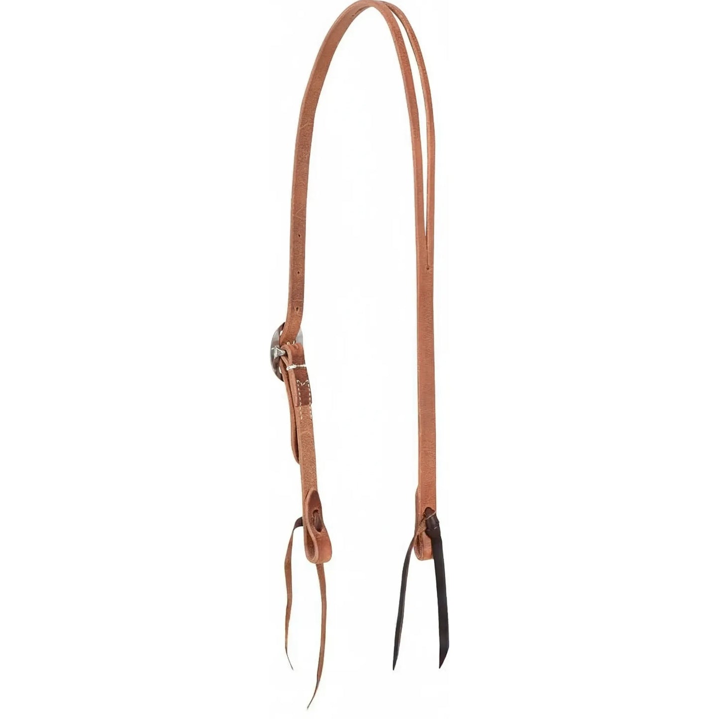 Martin Saddlery Split Ear Headstall crafted from premium hand-oiled harness leather. This classic western horse tack features a single split-ear design with a stainless steel buckle for easy adjustment and latigo leather bit ties. The durable, rich oiled finish offers a professional look and long-lasting performance for ranch work, training, or trail riding. A high-quality, minimalist staple for any western equestrian’s collection.