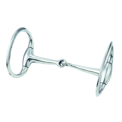 Weaver Leather 6" Eggbutt Snaffle Horse Bit featuring a durable, high-polish stainless steel construction. This classic piece of equestrian tack includes a single-jointed mouthpiece and fixed eggbutt cheek rings designed to prevent pinching and ensure stable contact. Ideal for training or everyday riding across various disciplines, this silver-toned snaffle provides gentle, direct pressure for effective communication between horse and rider.