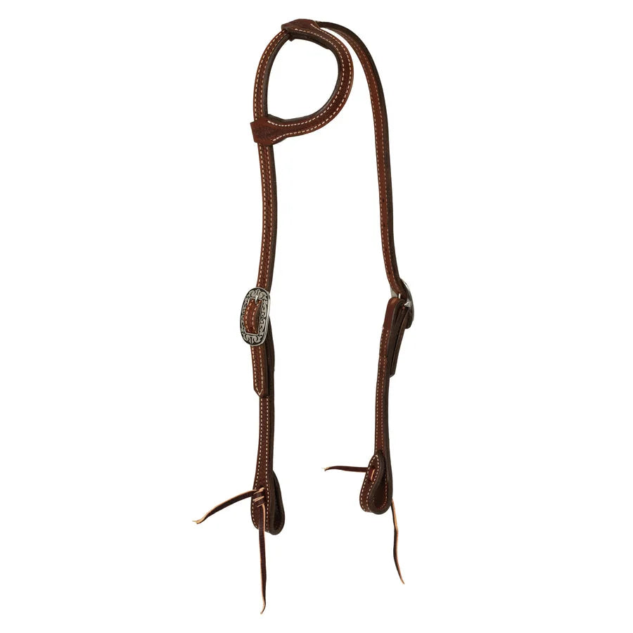 Weaver Leather Basin Cowboy Heavy-Duty Working Headstall and Reins Set - 5/8" Width