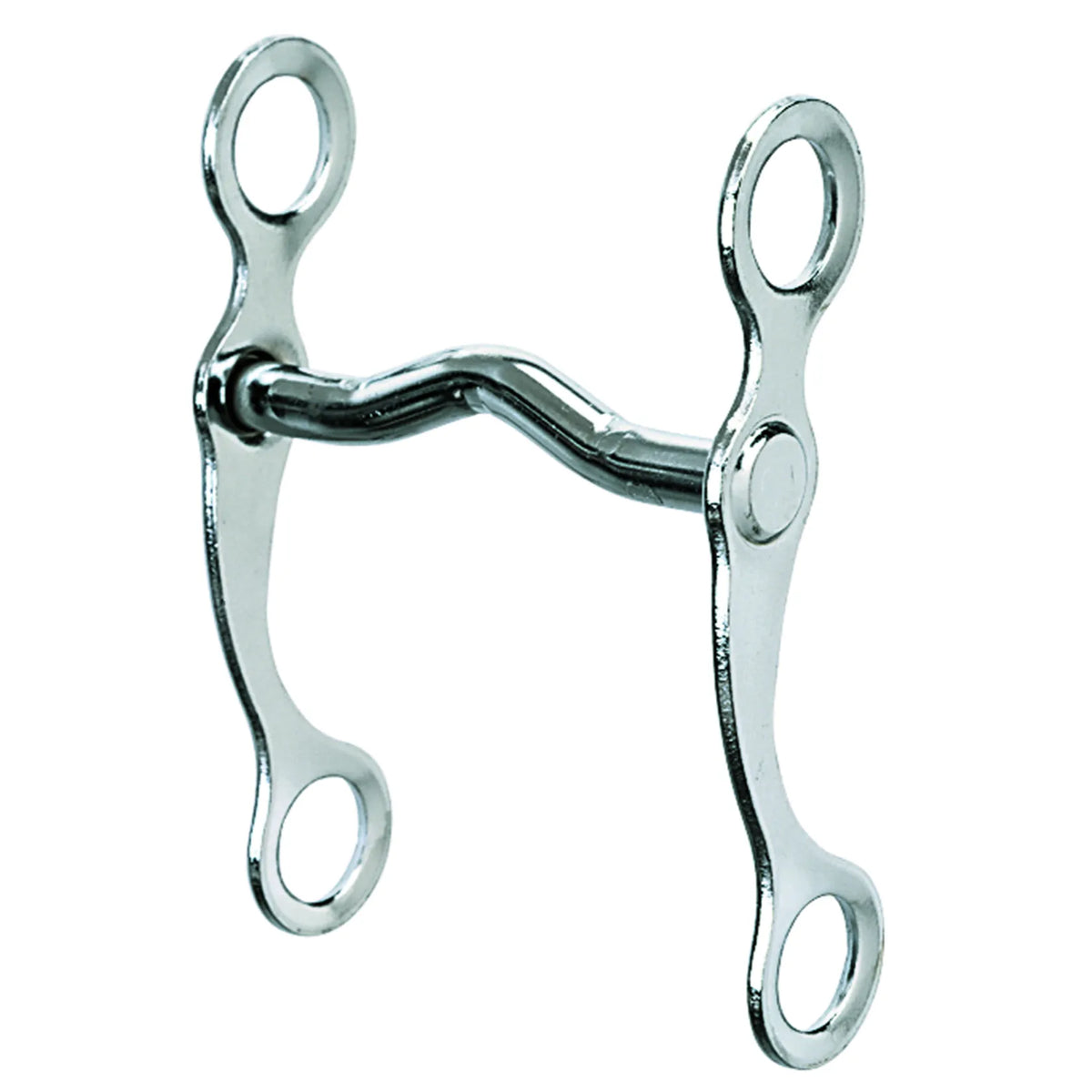 Weaver Leather Silver Stainless Steel Curb Bit for western horse riding. This classic horse bit features a low port mouthpiece and curved shanks, designed for clear communication and control. Perfect for equestrian tack collections, training, or everyday western riding. High-quality, durable horse equipment with a polished finish.