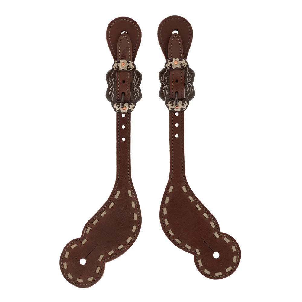 Weaver Leather Buckstitch Spur Straps, Oiled Hermann Oak®, Dusk Collection