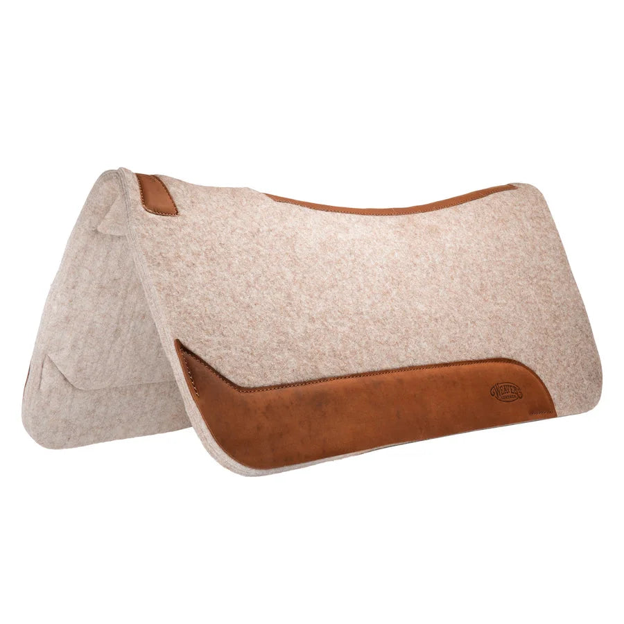 Weaver Leather Contoured Pony Felt Western Saddle Pad - 27" x 27", 3/4" Thick