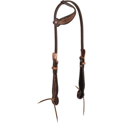 Weaver Leather Heavyweight Sliding Ear Headstall - Durable Harness Leather Construction