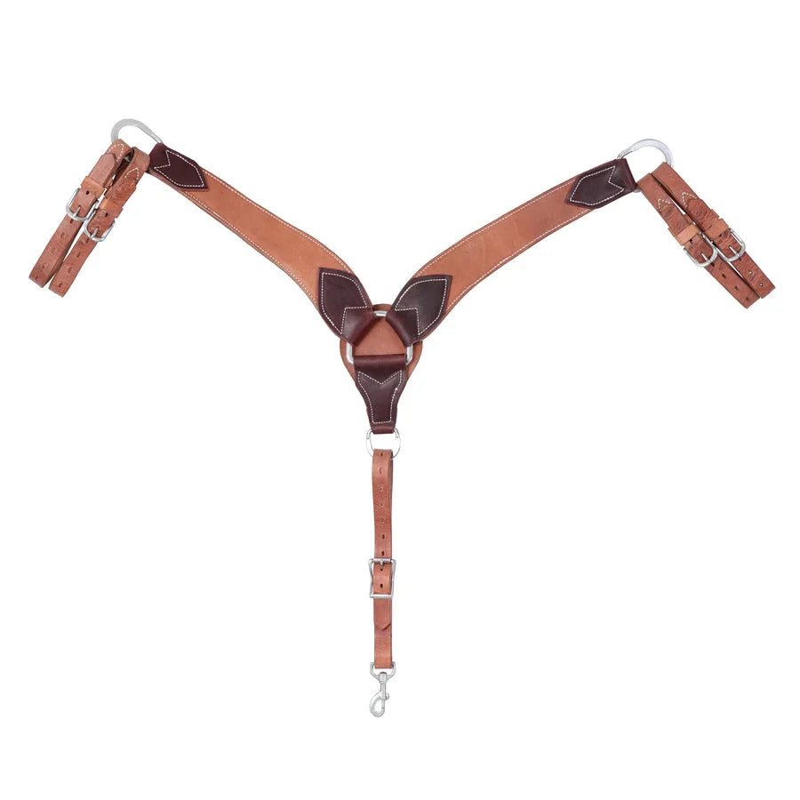 Weaver Leather Heritage Leather Roper Breast Collar with Accent - Horse Size