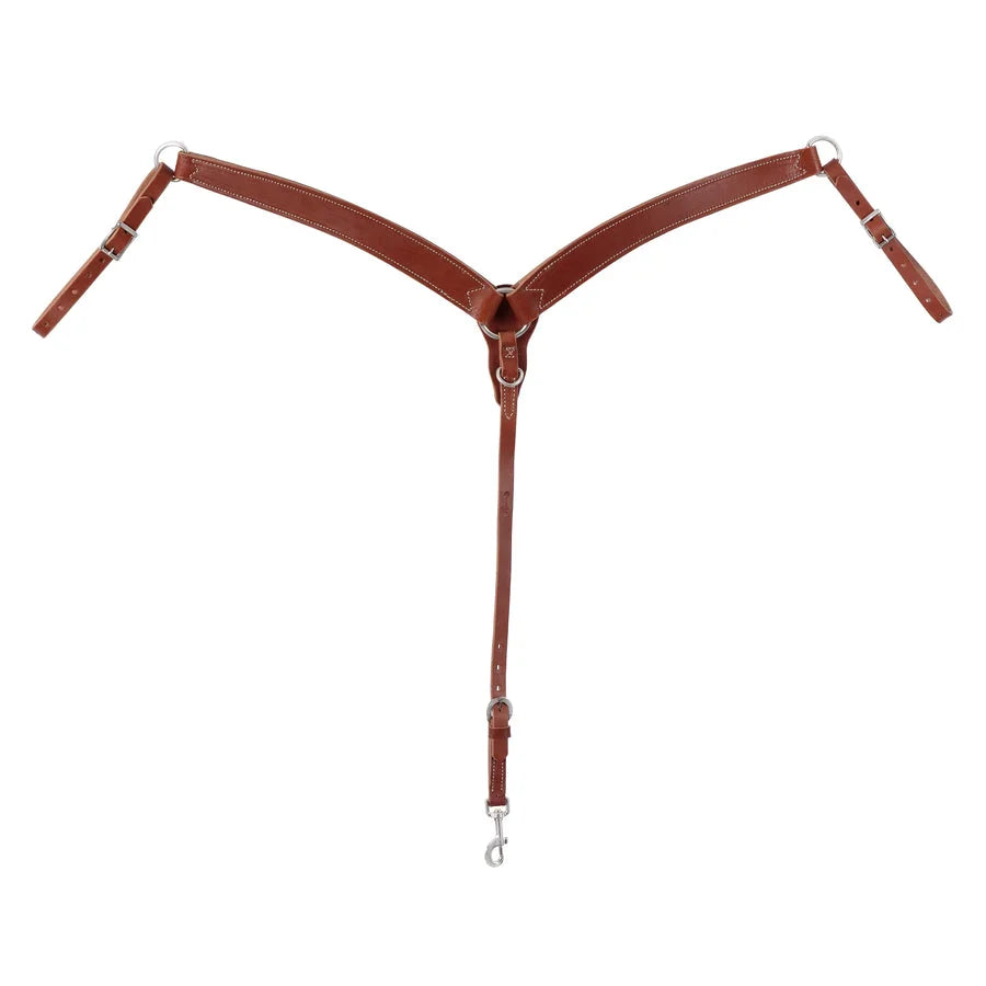 Weaver Leather Horizons Contoured Breast Collar - Golden Brown Leather Horse Tack