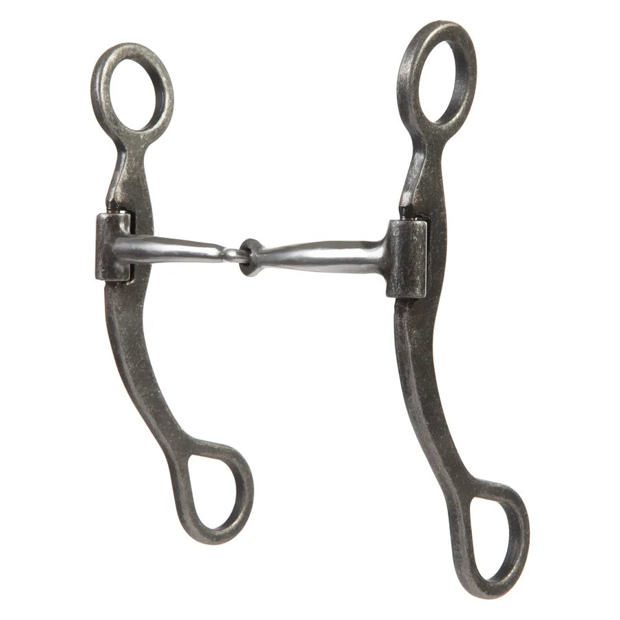 Weaver Leather LB Snaffle Mouth Bit with Copper Inlay Mouthpiece - Western Horse Bit