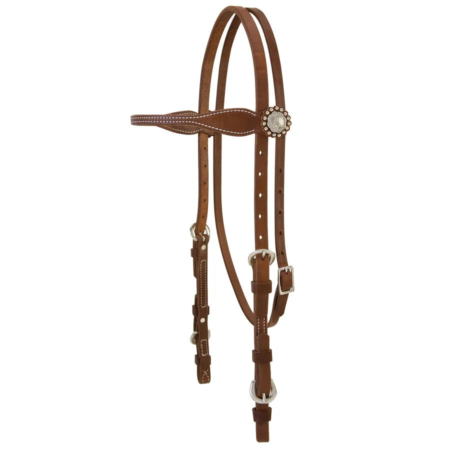 Weaver Leather Stacy Westfall ProTack Browband Headstall - Russet Leather