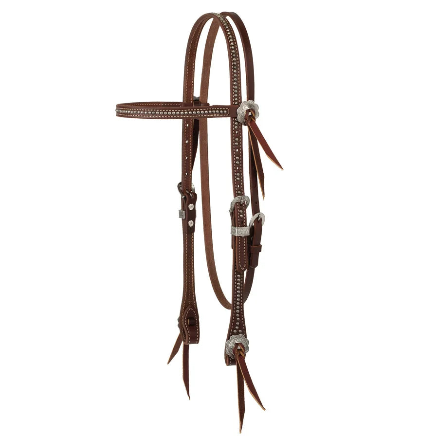 Weaver Leather Stockman Browband Headstall - Canyon Rose Harness Leather