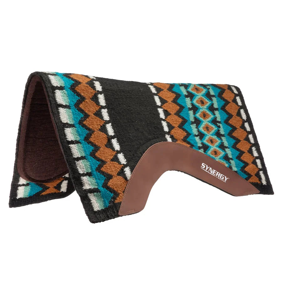 Weaver Leather Synergy Classic Contour Wool Blend Western Saddle Pad - 33" x 38"