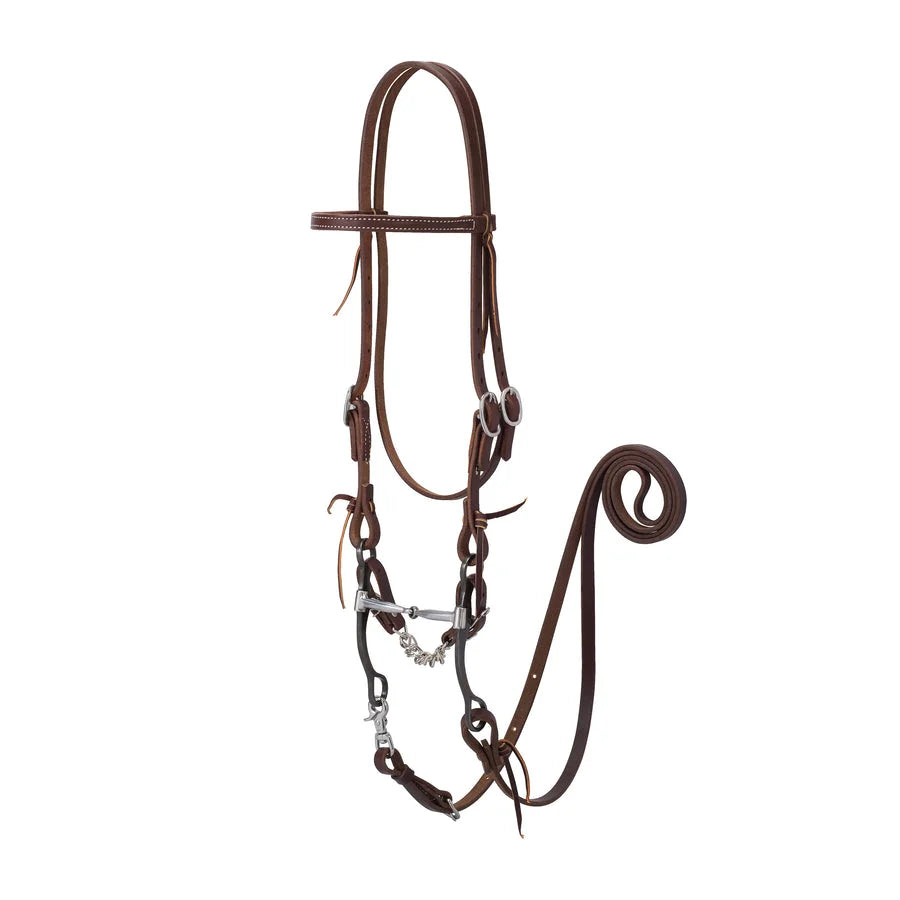 Weaver Leather Work Tack Bridle - Heavy-Duty Harness Leather Horse Headstall