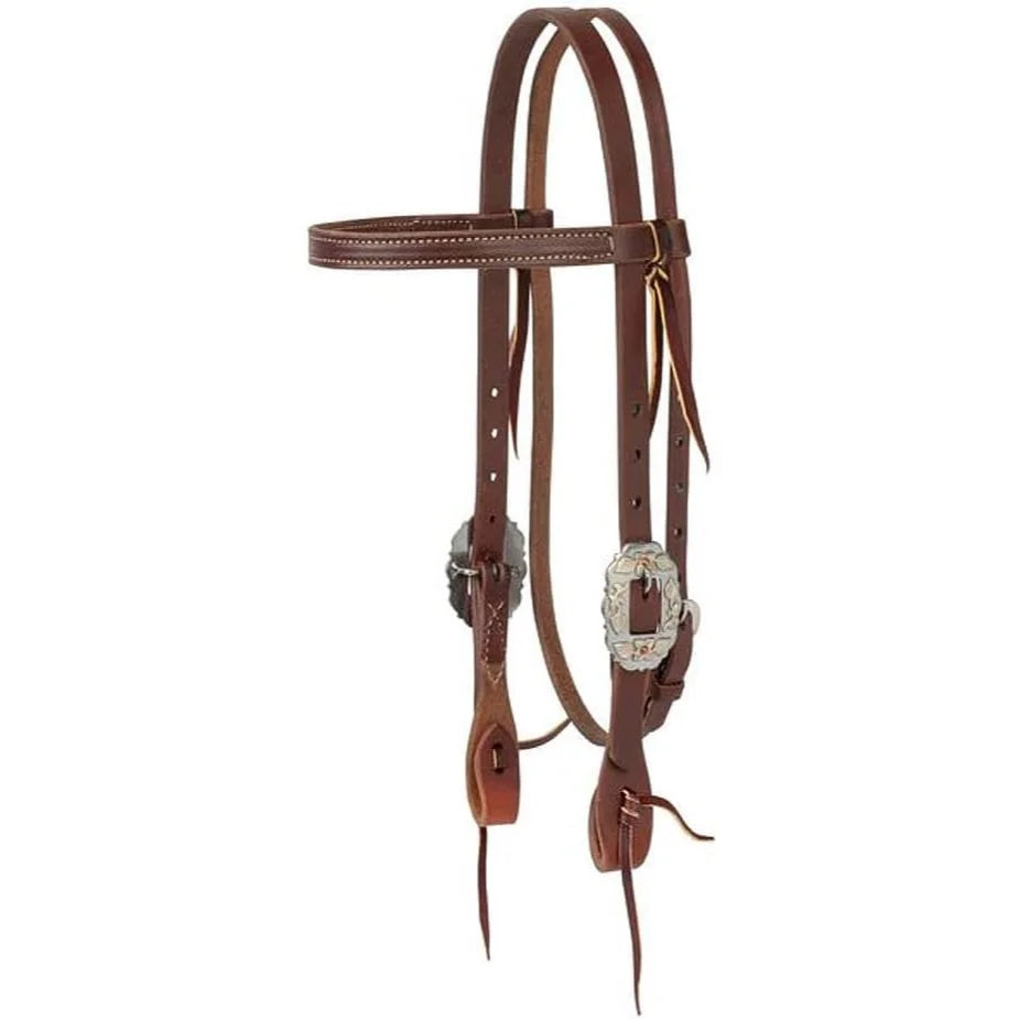 Weaver Leather Work Tack Browband Headstall - Durable Heavy-Duty Harness Leather Bridle