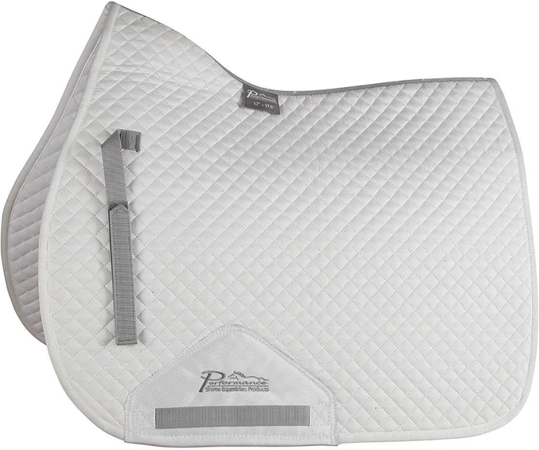 Shires Performance Synthetic Suede All Purpose Saddle Pad 17 - 18" White 5265 (Sell out) - Hooves and Paws