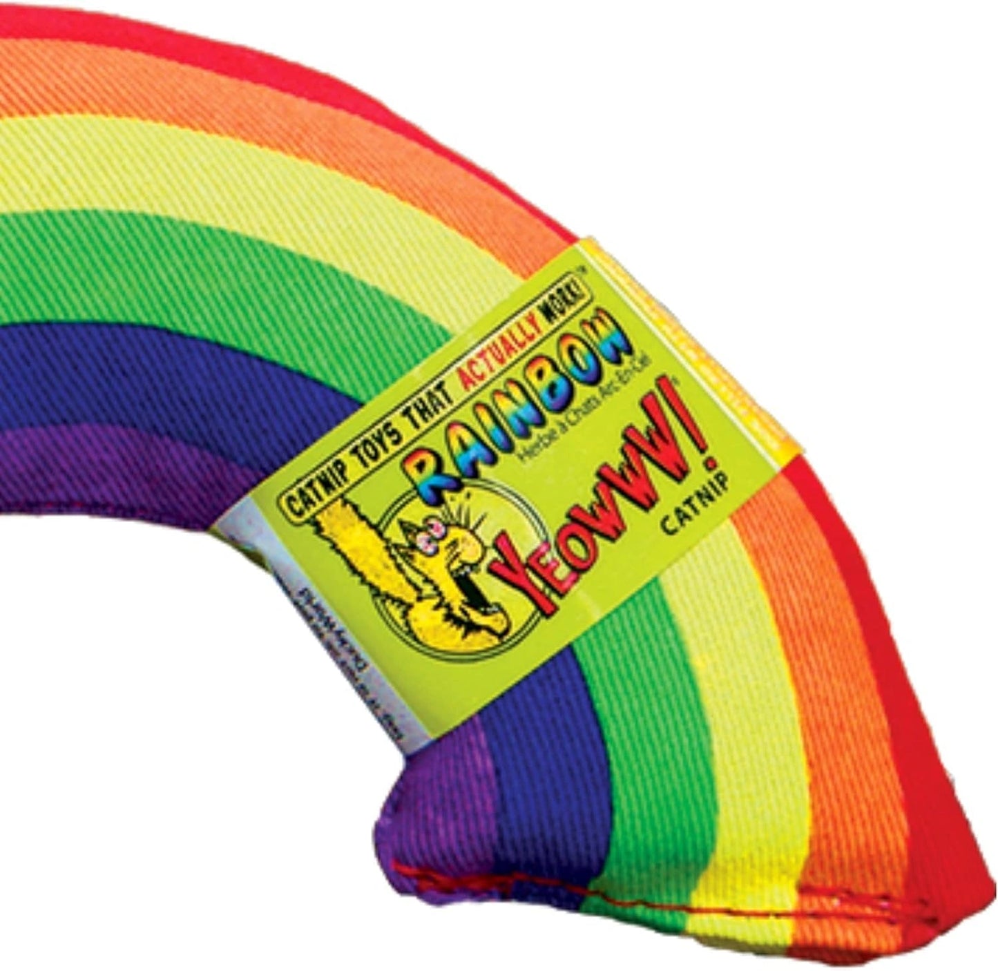 Rainbow striped cat toy filled with catnip - Hooves and Paws