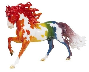 Breyer Traditional New Horse Glossy Rainbow Pinto Andalusian Model #1801