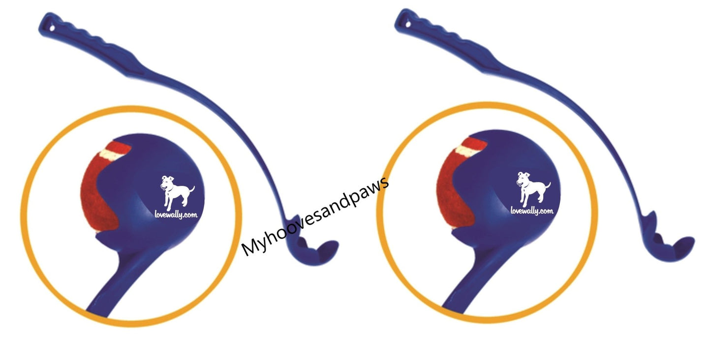 Wally Ball Launcher Dog Toy 19.5” LoveWally Fetch & Retrieve - Hooves and Paws