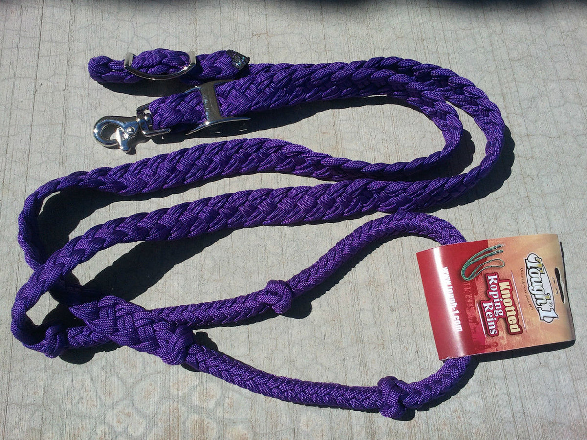 Tough-1 Rein Knotted Cord W/Snaps
