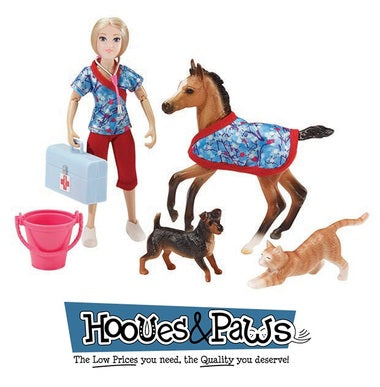 Breyer Classics Day At The Vet 6" Doll and Pony and Cat Dog Toys #62028