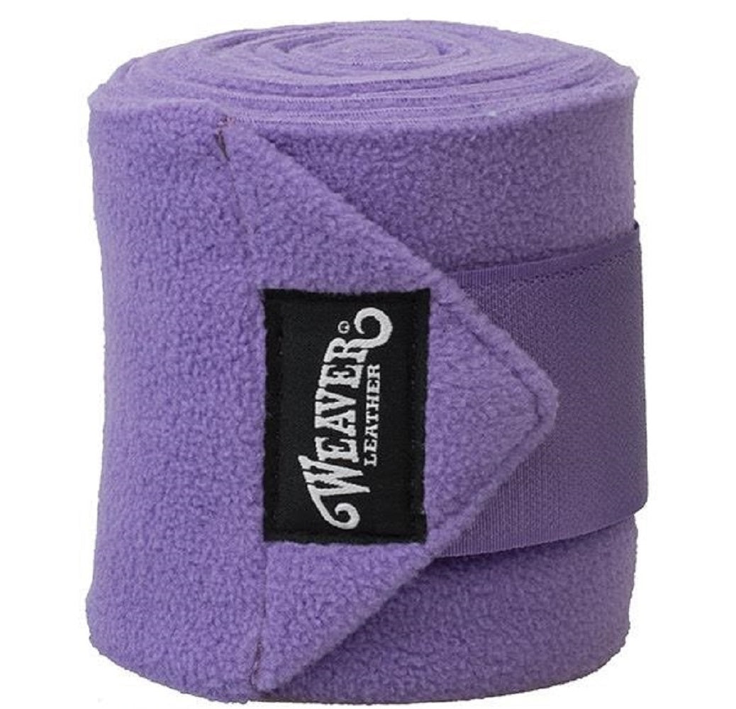 Weaver Leather Horse Polo Leg Wraps Purple Grape Soft Fleece 4 Pack - Hooves and Paws