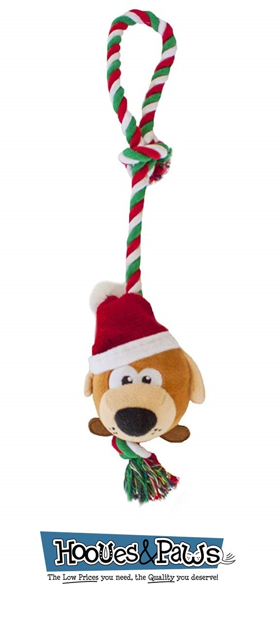 Dog Toy Outward Hound Pet Holiday Christmas Squeaker Puppy Rope Tug Toys