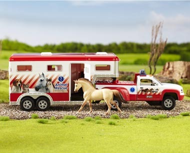 Breyer Lights & Sirens Animal Rescue Truck & Trailer