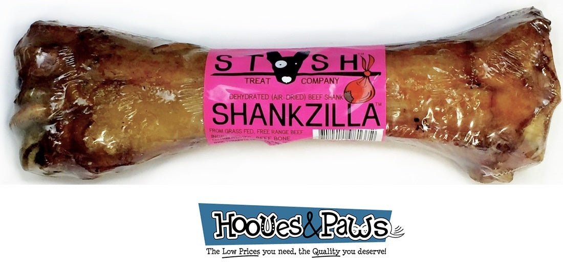 Diggin Your Dog Stash Treats Shankzilla Natural Beef Shank 380g for Large Dogs - Hooves and Paws