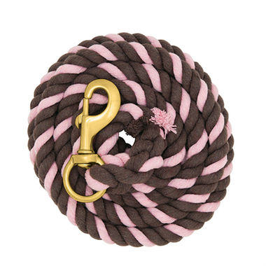 Weaver Leather Cotton Lead, Chocolate/Pastel Pink