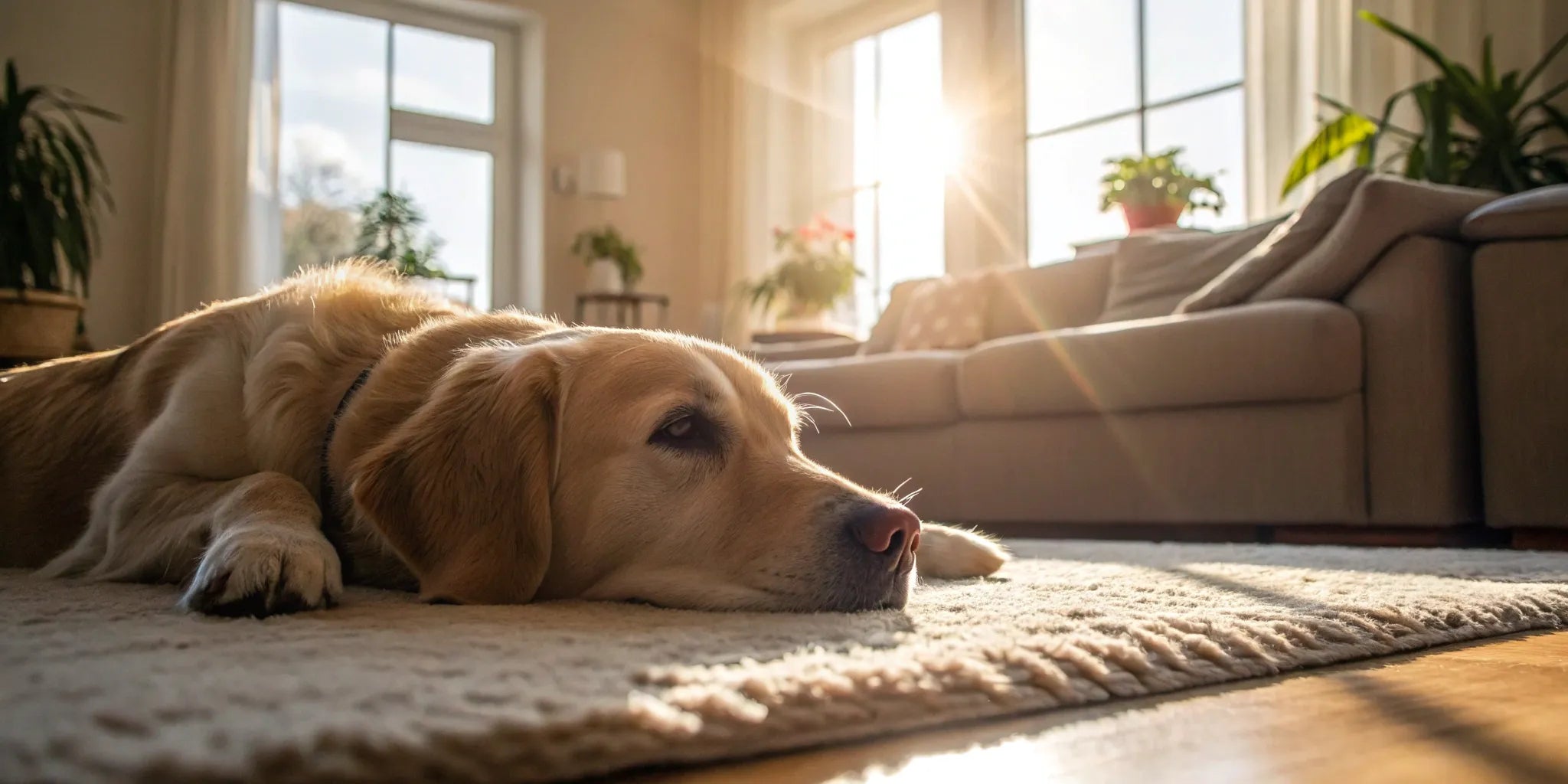 A golden retriever finds relief with the best probiotics for dog skin allergies.