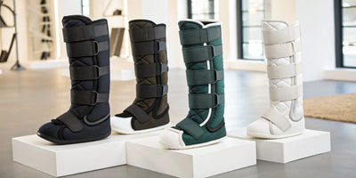 Durable horse shipping boots for sale, providing full leg protection and comfort for safe travel.