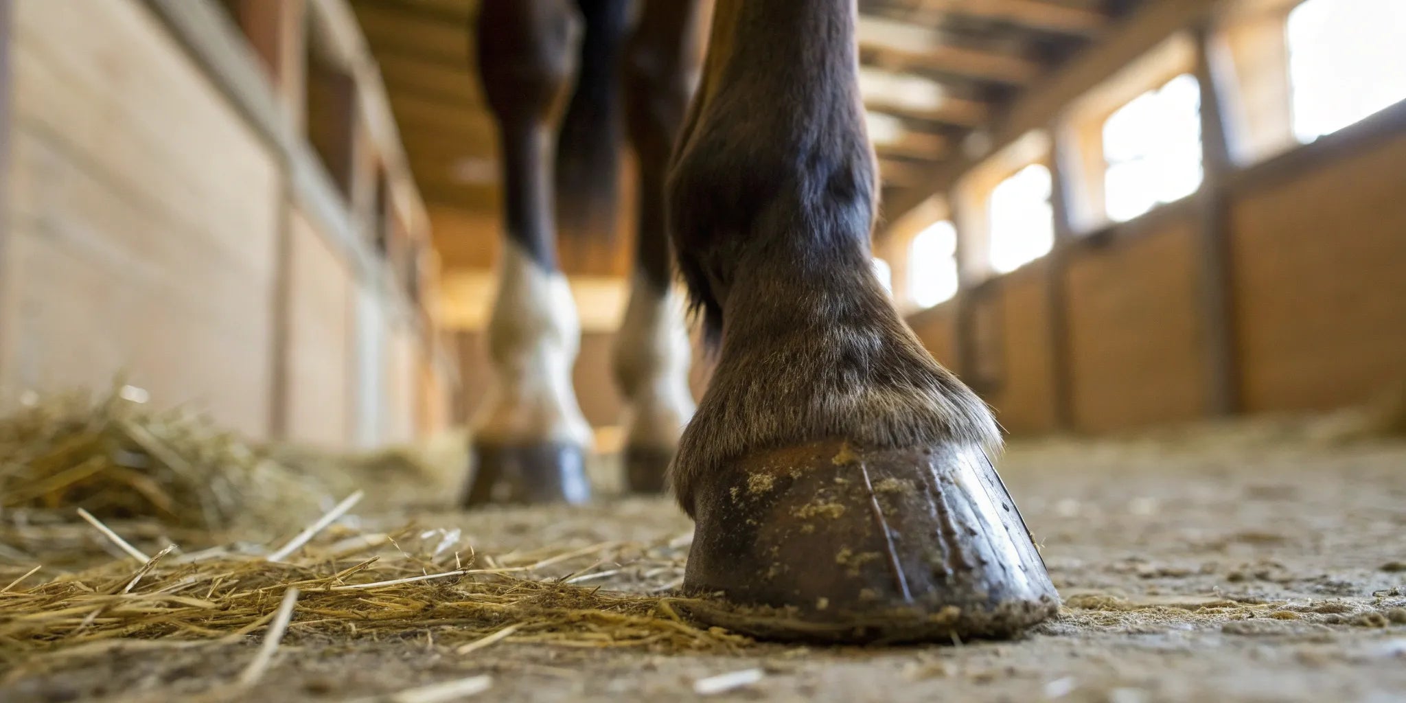 A healthy, well-maintained horse hoof after using the best hoof conditioner.