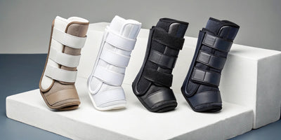A complete horse sport boots 4-pack for full leg protection and support.