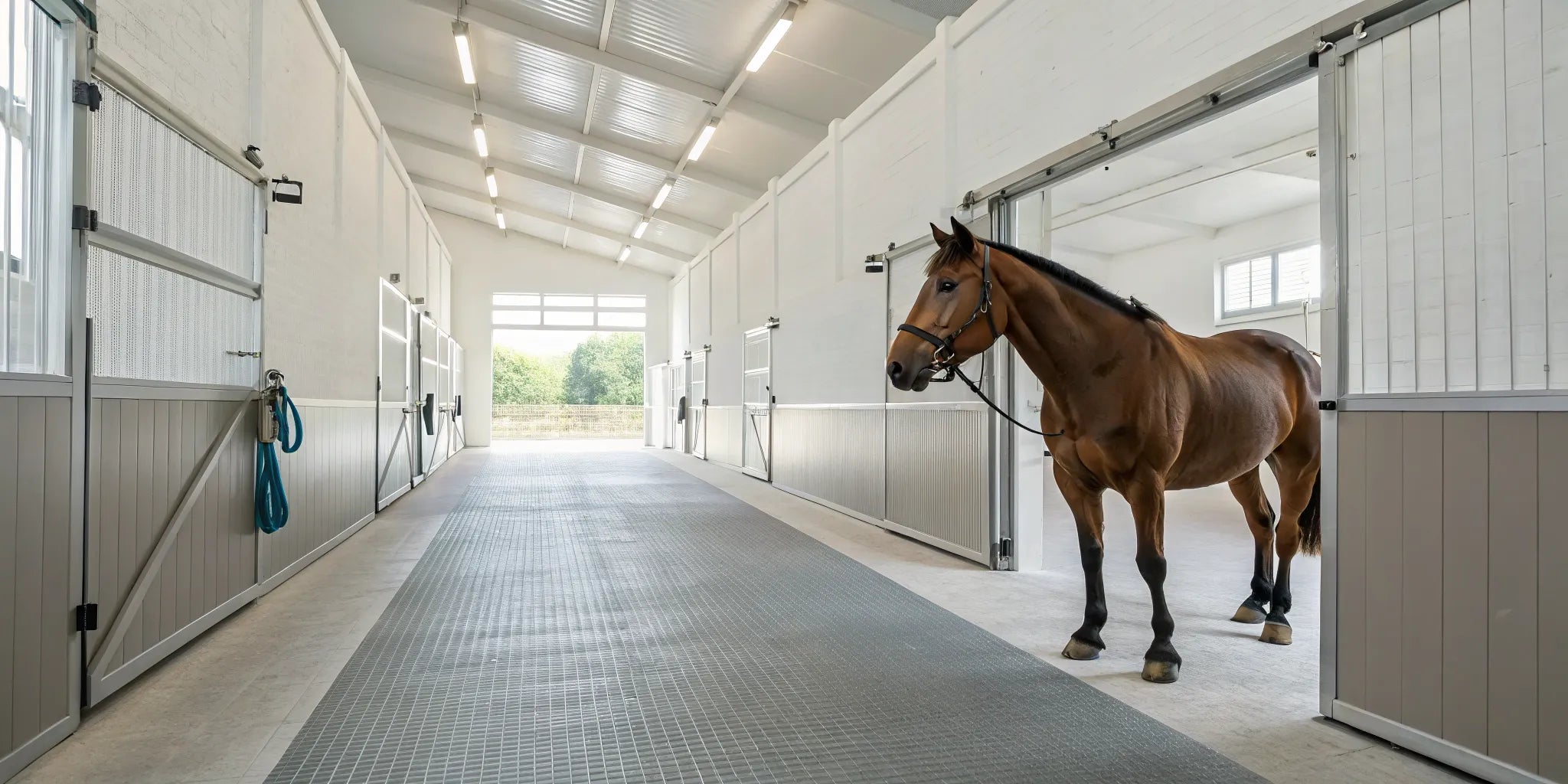 A horse's hoof protected from cracking and bacteria with a hoof guard sealant.