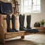 Lifestyle photo of Shires Moretta Ortona Riding Boots - Black, Standard Fit, Milled Cow Leather Dressage Cut