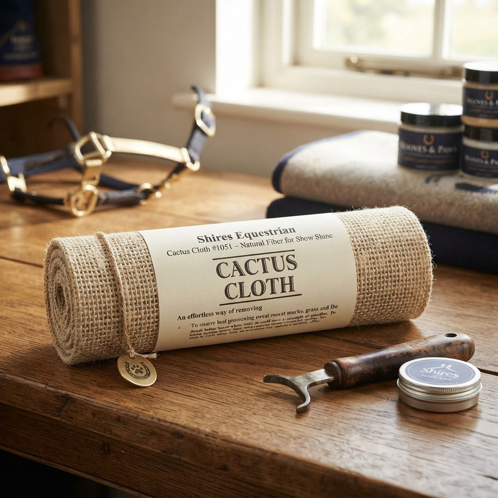 Lifestyle photo of Shires Cactus Cloth #1051 – Natural Fiber for Show Shine