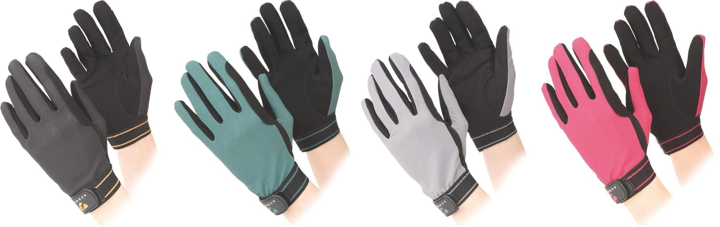 Shires Aubrion Stratos Sport Fit Riding Gloves - Child 1079 - Hooves and Paws