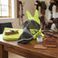 Lifestyle photo of Shires Flyguard Pro Hi-Viz Fine Mesh Fly Mask with Ears & Nose - Yellow