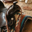 Lifestyle photo of Professional's Choice Schutz Harness Leather Wither Strap with Conway Buckle - 5/8" Width - Brown