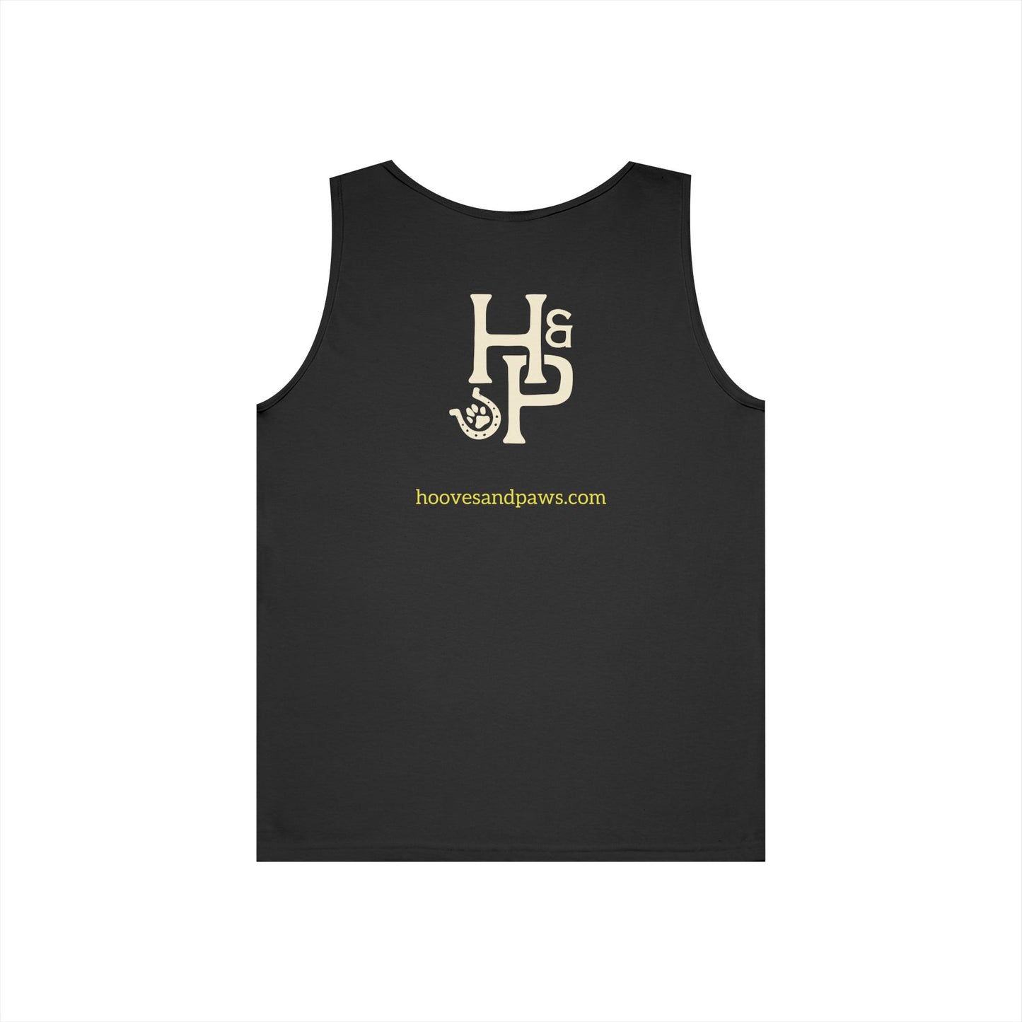 Printify Minimal Gold Monogram Back Logo Tank Top - 100% Cotton, 5.3 oz Weight