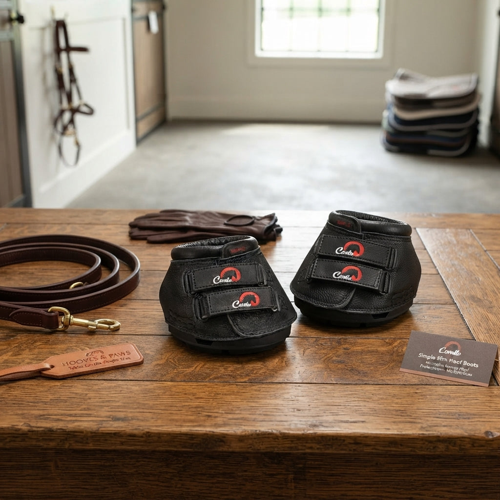 Lifestyle photo of Toklat Cavallo Simple Slim Hoof Boots - Minimalist Narrow Hoof Protection - Multiple Sizes