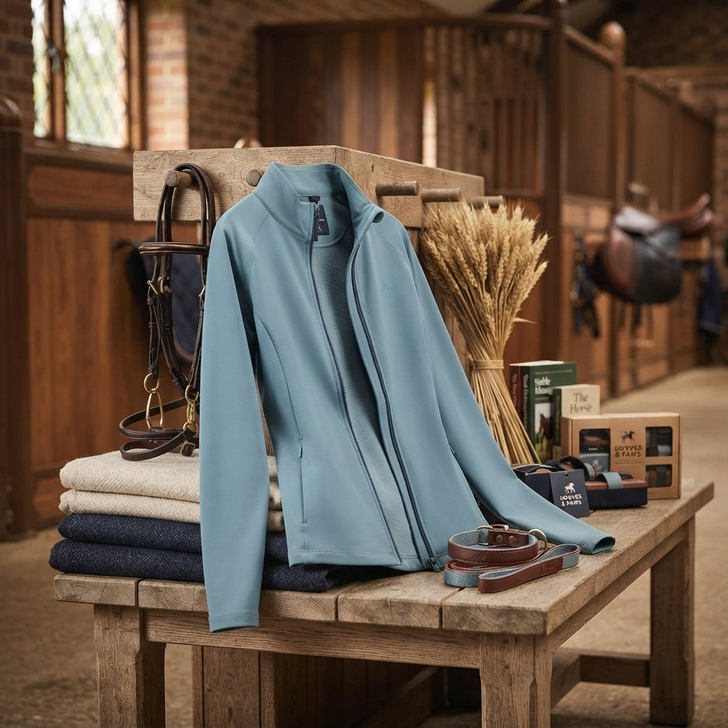 Lifestyle photo of Shires Aubrion React Mid Layer - Breathable Performance Equestrian Riding Jacket
