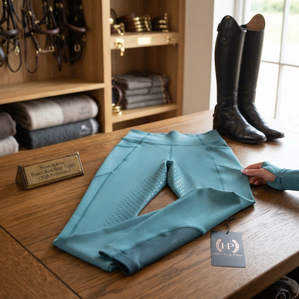 Lifestyle photo of Shires Aubrion React Non-Stop Riding Tights - High Performance Equestrian Leggings