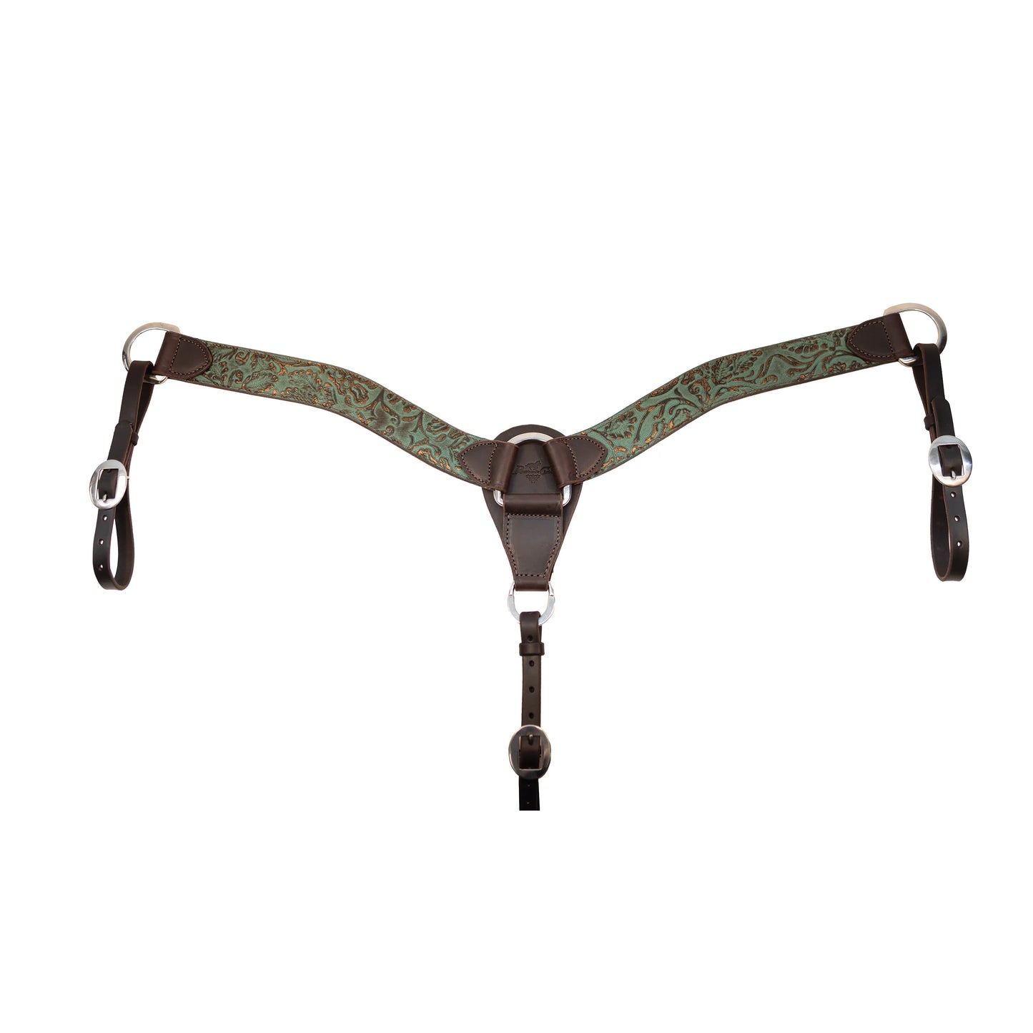 Professional's Choice BC Contoured 2" Bison Leather Breast Collar - 2 Inch Width, Stainless Steel Hardware